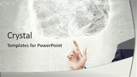  Presentation with kidney stone - Colorful presentation enhanced with uphill struggle - businessman in suit huge holding backdrop and a  colored foreground