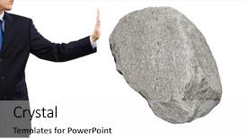  Presentation with palm - Audience pleasing slide deck consisting of nationalism - greenland national flag painted on backdrop and a  colored foreground.