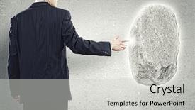  Presentation with palm sunday christian - PPT theme enhanced with uphill struggle - businessman in suit huge holding background and a  colored foreground