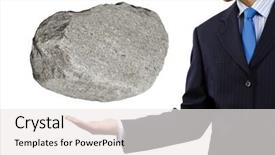  Presentation with palm sunday christian jesus - Cool new theme with uphill struggle - businessman in suit huge holding backdrop and a  colored foreground