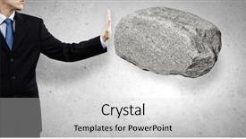  Presentation with industri palm oil - Cool new PPT layouts with uphill struggle - businessman in suit huge holding backdrop and a  colored foreground