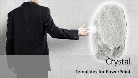  Presentation with bauxite lime stone  - PPT layouts enhanced with uphill struggle - businessman in suit pointing background and a  colored foreground