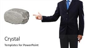  Presentation with struggle - Cool new slide set with uphill struggle - businessman in suit pointing backdrop and a  colored foreground