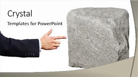  Presentation with struggle - Presentation design enhanced with uphill struggle - businessman in suit pointing background and a  colored foreground