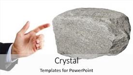  Presentation with struggle - Slides consisting of uphill struggle - businessman in suit pointing background and a  colored foreground