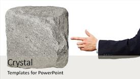  Presentation with struggle - Slide set having uphill struggle - businessman in suit pointing background and a mint green colored foreground