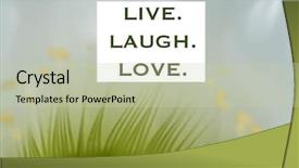  Presentation with live love laugh - Presentation design having uplifting - inspirational motivational quote against nature background and a mint green colored foreground