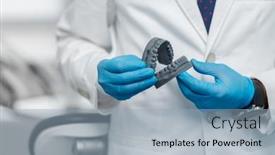  Presentation with jaw - Slide set featuring upper-and-lower-jaw background and a light blue colored foreground