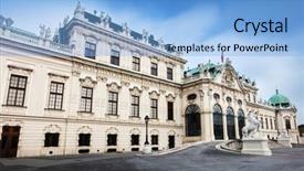  Presentation with vienna - Amazing PPT theme having upper belvedere side vienna backdrop and a  colored foreground