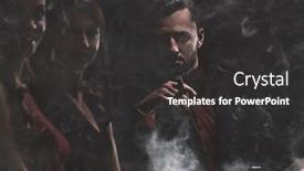  Presentation with gambling - PPT layouts enhanced with upper-class-friends-gambling background and a dark gray colored foreground