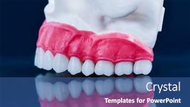  Presentation with human anatomy - PPT layouts having upper-human-jaw background and a ocean colored foreground