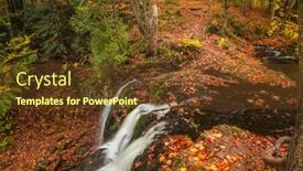  Presentation with falls - Slide set having upper-hungarian-water-falls background and a tawny brown colored foreground