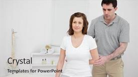  Presentation with patient and nurse holding hands - Audience pleasing presentation theme consisting of running with aspiration joyful free backdrop and a lemonade colored foreground