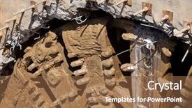  Presentation with tunnel - Presentation theme with upper part of tunnel background and a coral colored foreground