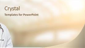  Presentation with male pharmacist - Presentation design featuring upright - caucasian male doctor nurse background and a  colored foreground