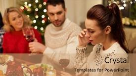  Presentation with wireless communication concept - Audience pleasing slide deck consisting of upset - holidays communication and celebration concept backdrop and a coral colored foreground