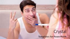  Presentation with pregnancy - Colorful slide deck enhanced with upset about pregnancy test result backdrop and a coral colored foreground