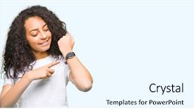  Presentation with curly hair - PPT layouts featuring upset and angry for deadline background and a cool aqua colored foreground