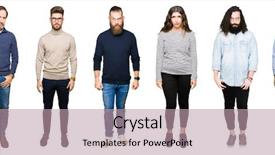  Presentation with people collage - Beautiful theme featuring upset because of problem negative backdrop and a coral colored foreground