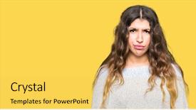  Presentation with winter - Audience pleasing slide deck consisting of upset because of problem negative backdrop and a yellow colored foreground