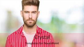  Presentation with young man wearing a hat - PPT theme having upset because of problem negative background and a  colored foreground