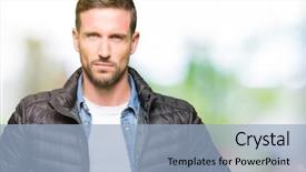  Presentation with 3 d man person - Audience pleasing presentation design consisting of upset because of problem negative backdrop and a  colored foreground