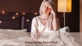  Presentation with female infertility - Presentation enhanced with upset-distressed-middle-aged-woman background and a coral colored foreground