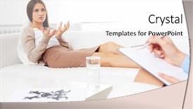  Presentation with describing people - Slide set having upset patient describing her problem background and a white colored foreground