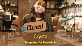  Presentation with medical sign - Presentation theme consisting of upset-woman-barista-wearing-medical background and a tawny brown colored foreground