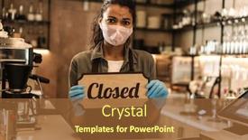  Presentation with medical sign - Presentation theme with upset-woman-barista-wearing-medical background and a tawny brown colored foreground