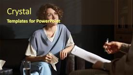  Presentation with upset - PPT theme having upset-young-female-patient background and a  colored foreground