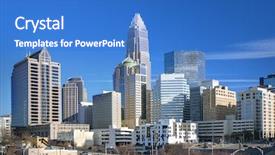  Presentation with north carolina - Amazing PPT theme having uptown charlotte north carolina backdrop and a teal colored foreground
