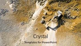  Presentation with excavator - Slide deck enhanced with urainum - aerial view of a excavator background and a soft green colored foreground