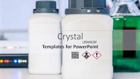  Presentation with laboratory chemical - Presentation enhanced with uranium-uranium-hazardous-chemical background and a white colored foreground