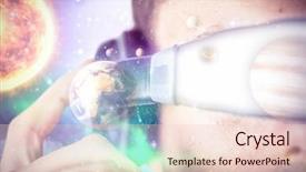  Presentation with solar system - Audience pleasing slide set consisting of uranus - close up of man using backdrop and a lemonade colored foreground