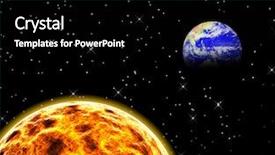  Presentation with earth rising sun illustration - Slide set consisting of uranus - illustration of the sun background and a black colored foreground