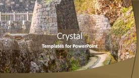  Presentation with japan castle - Amazing slide set having urasoe-okinawa-japan-at-urasoe backdrop and a violet colored foreground