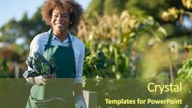  Presentation with agriculture african - Presentation theme consisting of urban agriculture - african american woman holding freshly background and a tawny brown colored foreground