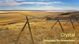  Presentation with urban agriculture - Presentation theme enhanced with urban agriculture - american prairie in october background and a  colored foreground
