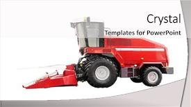  Presentation with urban agriculture - Slide deck enhanced with urban agriculture - image of a harvester background and a white colored foreground