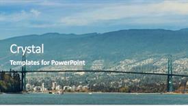  Presentation with lions - Beautiful PPT theme featuring urban architecture and lions gate backdrop and a teal colored foreground