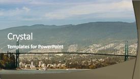  Presentation with lions - Amazing PPT theme having urban architecture and lions gate backdrop and a  colored foreground