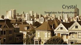  Presentation with washington dc city skyline - Colorful theme enhanced with urban architectures viewed from alamo backdrop and a mint green colored foreground