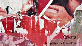  Presentation with urban art - Audience pleasing PPT theme consisting of urban art - close up of entertainment event backdrop and a red colored foreground