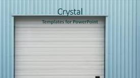  Presentation with urban - Presentation with urban background warehouse doors background and a light blue colored foreground