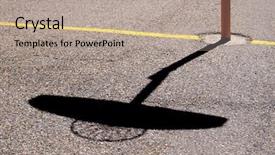  Presentation with area - Audience pleasing PPT theme consisting of urban basketball playing in downtown backdrop and a mint green colored foreground