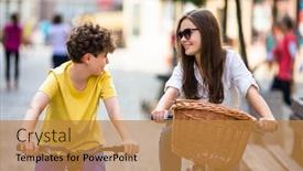  Presentation with teens - Slide deck enhanced with urban biking - teens and bikes in city background and a gold colored foreground