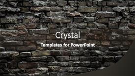  Presentation with stone masonry - Slide deck with urban black brick wall texture old masonry background gloomy background black brick wall of dark stone texture background and a dark gray colored foreground