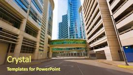  Presentation with houston - PPT theme enhanced with urban building - houston skyline cityscape from bell background and a  colored foreground