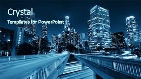  Presentation with urban buildings - PPT layouts enhanced with urban buildings and light trail background and a navy blue colored foreground